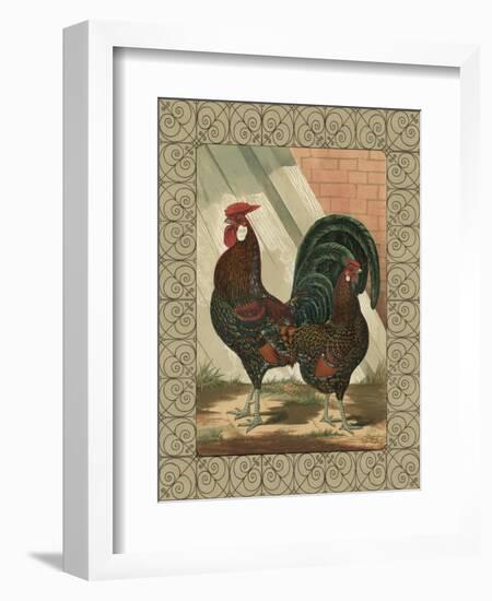 Roosters V-Cassel-Framed Art Print