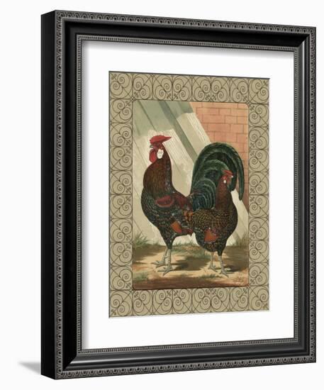 Roosters V-Cassel-Framed Art Print