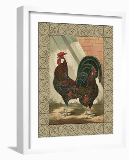 Roosters V-Cassel-Framed Art Print