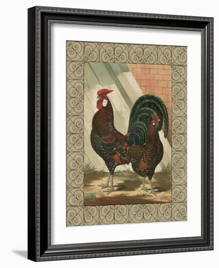 Roosters V-Cassel-Framed Art Print