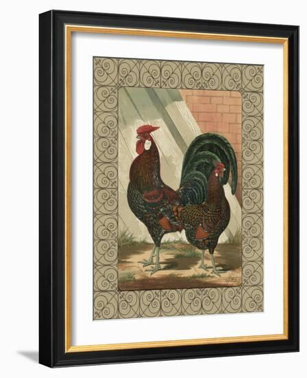 Roosters V-Cassel-Framed Art Print