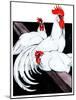 "Roosting Rooster and Hens,"December 8, 1923-Paul Bransom-Mounted Giclee Print