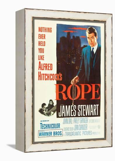 ROPE, poster art, James Stewart, 1948-null-Framed Stretched Canvas