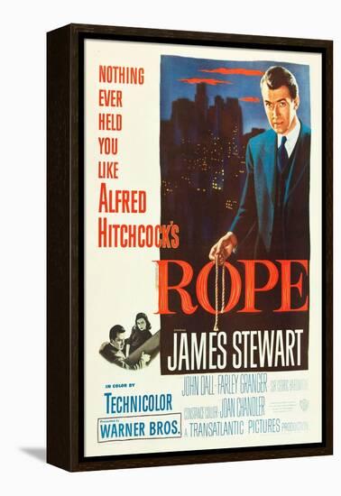 ROPE, poster art, James Stewart, 1948-null-Framed Stretched Canvas