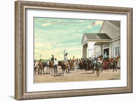 Rope Throwing, State Fair, Oklahoma City, Oklahoma-null-Framed Art Print