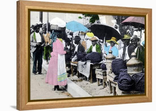 Rope Tobacco Sellers, Jamaica, C1900s-null-Framed Premier Image Canvas