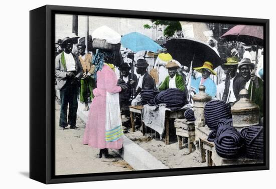 Rope Tobacco Sellers, Jamaica, C1900s-null-Framed Premier Image Canvas