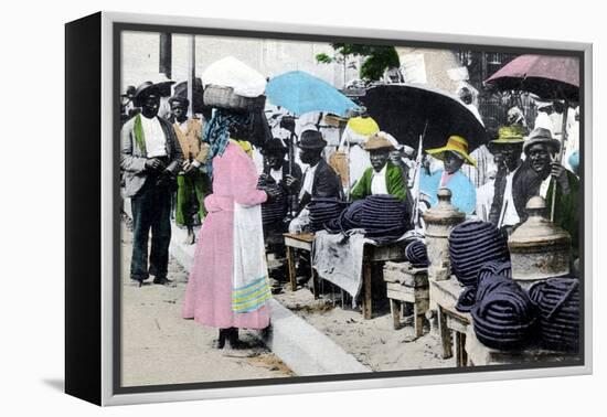 Rope Tobacco Sellers, Jamaica, C1900s-null-Framed Premier Image Canvas