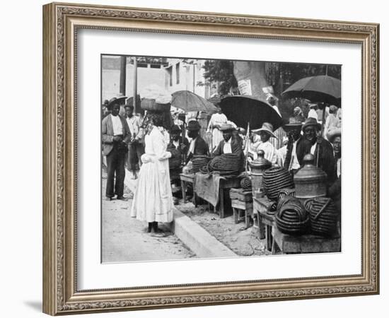 Rope Tobacco Sellers, Jamaica, C1905-Adolphe & Son Duperly-Framed Giclee Print