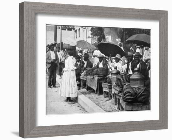 Rope Tobacco Sellers, Jamaica, C1905-Adolphe & Son Duperly-Framed Giclee Print