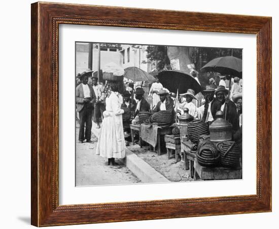 Rope Tobacco Sellers, Jamaica, C1905-Adolphe & Son Duperly-Framed Giclee Print