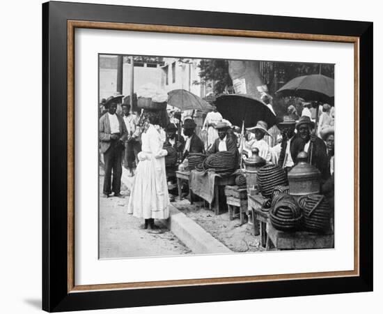 Rope Tobacco Sellers, Jamaica, C1905-Adolphe & Son Duperly-Framed Giclee Print