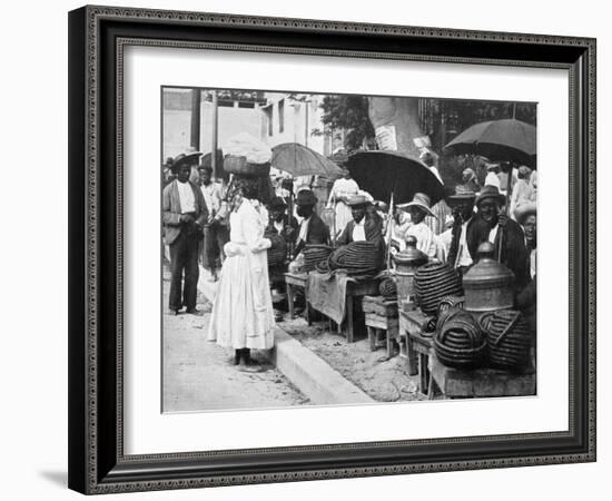 Rope Tobacco Sellers, Jamaica, C1905-Adolphe & Son Duperly-Framed Giclee Print