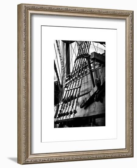 Ropes and Anchor El Galeon, Authentic Replica of 17th Century Spanish Galleon at Pier 84, New York-Philippe Hugonnard-Framed Art Print