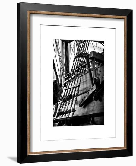 Ropes and Anchor El Galeon, Authentic Replica of 17th Century Spanish Galleon at Pier 84, New York-Philippe Hugonnard-Framed Art Print