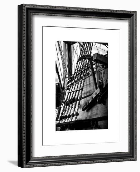 Ropes and Anchor El Galeon, Authentic Replica of 17th Century Spanish Galleon at Pier 84, New York-Philippe Hugonnard-Framed Art Print