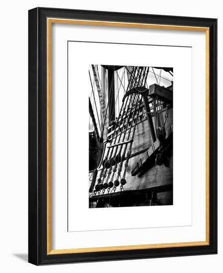 Ropes and Anchor El Galeon, Authentic Replica of 17th Century Spanish Galleon at Pier 84, New York-Philippe Hugonnard-Framed Art Print