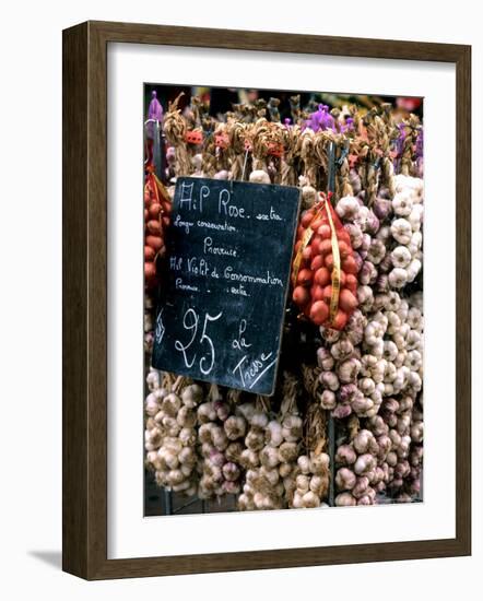 Ropes of Garlic in Local Shop, Nice, France-Bill Bachmann-Framed Photographic Print