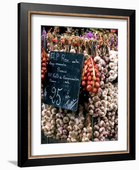 Ropes of Garlic in Local Shop, Nice, France-Bill Bachmann-Framed Photographic Print