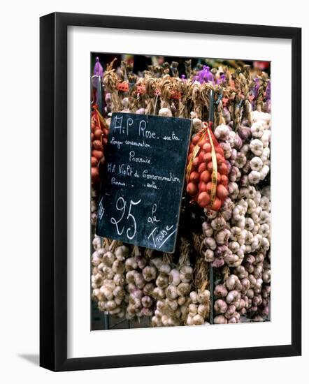 Ropes of Garlic in Local Shop, Nice, France-Bill Bachmann-Framed Photographic Print