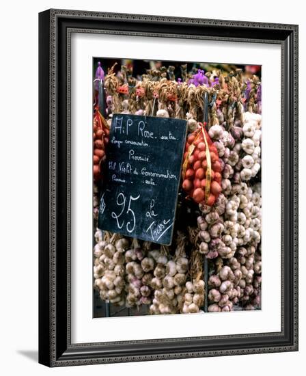 Ropes of Garlic in Local Shop, Nice, France-Bill Bachmann-Framed Photographic Print