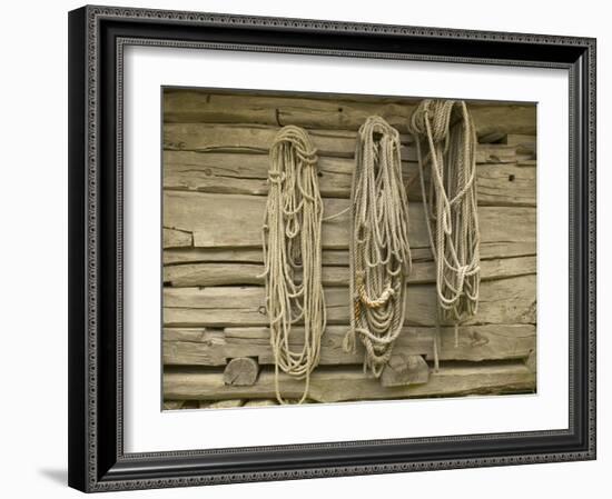 Ropes on Boathouse, Sognefjord, Norway-Russell Young-Framed Photographic Print