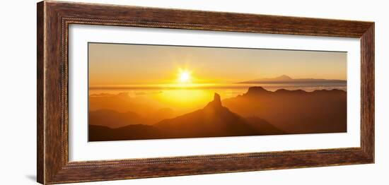 Roque Bentayga and Tenerife with Mount Teide-Markus Lange-Framed Photographic Print