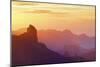 Roque Bentayga at sunset, Gran Canaria, Canary Islands, Spain, Atlantic Ocean, Europe-Neil Farrin-Mounted Photographic Print