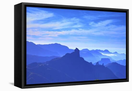 Roque Bentayga, Gran Canaria, Canary Islands, Spain, Atlantic Ocean, Europe-Neil Farrin-Framed Premier Image Canvas