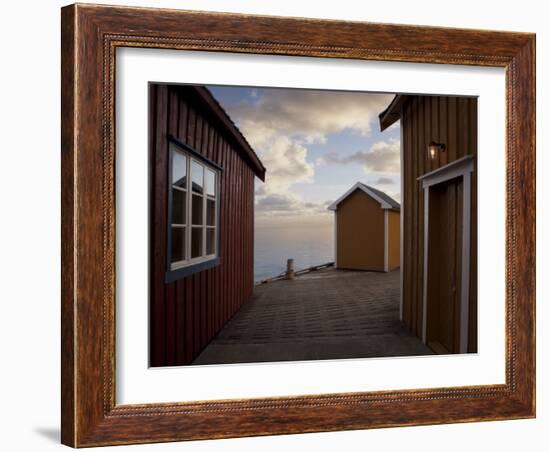 Rorbuer on Jetty, Lofoten Islands, Norway, Scandinavia, Europe-Purcell-Holmes-Framed Photographic Print