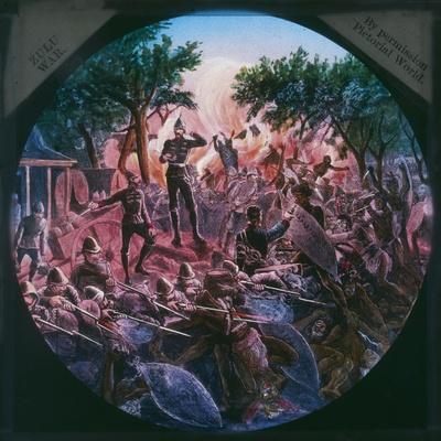 'Rorke's Drift Soldiers and Natives Fighting' Art Print