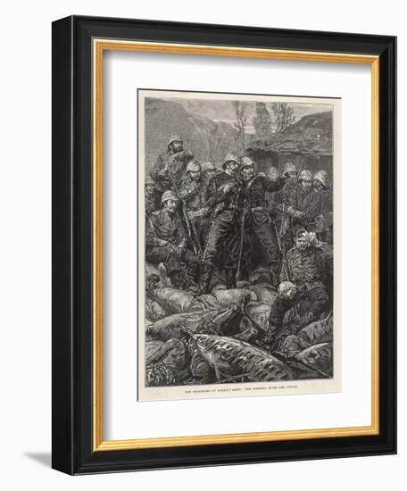 Rorkes Drift Chard and Bromhead with Their Men the Morning after the Zulu Attack-J. Bell-Framed Art Print