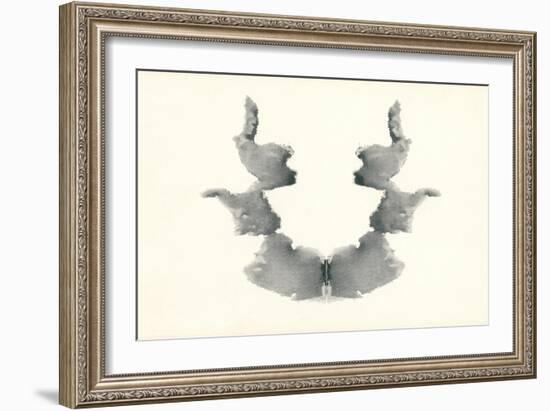 Rorschach Test in Black-null-Framed Art Print