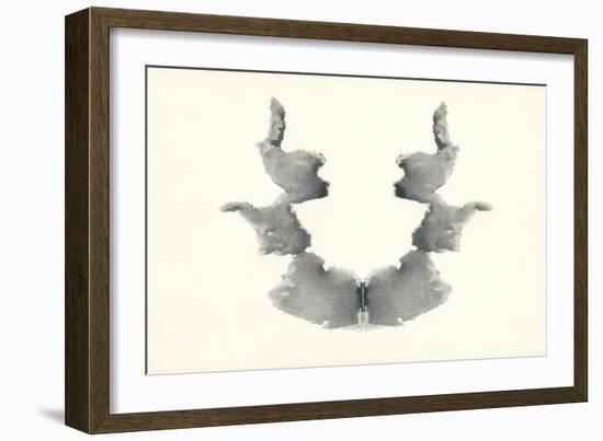 Rorschach Test in Black-null-Framed Art Print