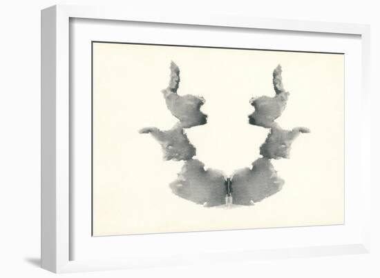 Rorschach Test in Black-null-Framed Art Print