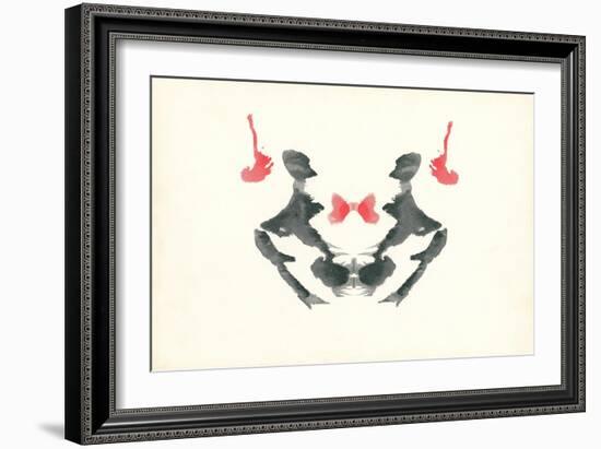 Rorschach Test in Red and Black-null-Framed Art Print