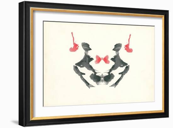 Rorschach Test in Red and Black-null-Framed Art Print