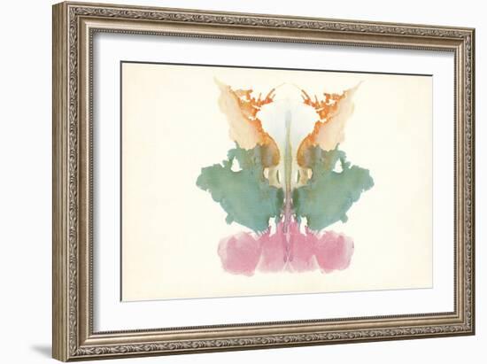 Rorschach Test in Red, Green and Orange-null-Framed Art Print