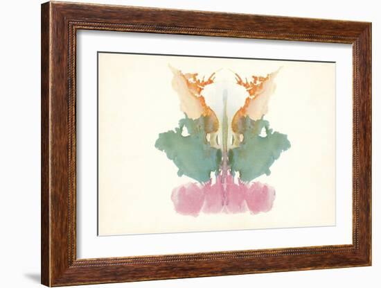 Rorschach Test in Red, Green and Orange-null-Framed Art Print