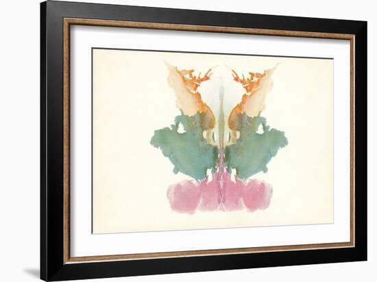 Rorschach Test in Red, Green and Orange-null-Framed Art Print