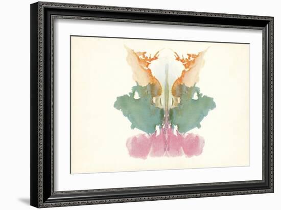 Rorschach Test in Red, Green and Orange-null-Framed Art Print