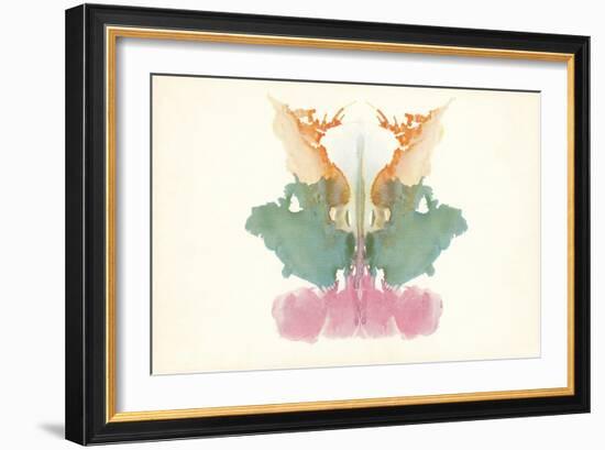 Rorschach Test in Red, Green and Orange-null-Framed Art Print