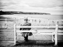 Female Figure Jumping on a Beach-Rory Garforth-Photographic Print