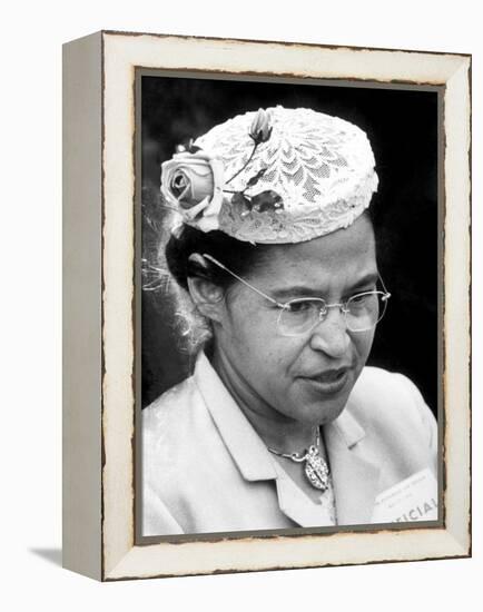 Rosa Parks Woman Who Touched Off Montgomery, Alabama Bus Boycott by African Americans-Paul Schutzer-Framed Premier Image Canvas