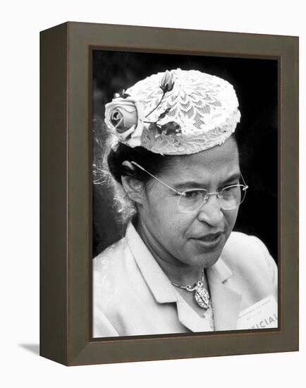 Rosa Parks Woman Who Touched Off Montgomery, Alabama Bus Boycott by African Americans-Paul Schutzer-Framed Premier Image Canvas