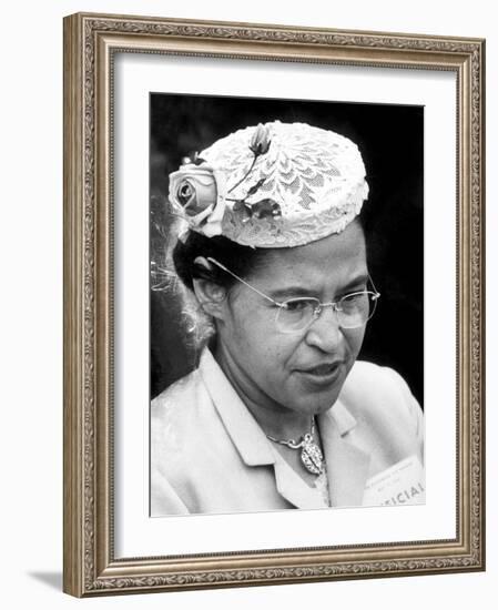 Rosa Parks Woman Who Touched Off Montgomery, Alabama Bus Boycott by African Americans-Paul Schutzer-Framed Premium Photographic Print