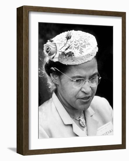 Rosa Parks Woman Who Touched Off Montgomery, Alabama Bus Boycott by African Americans-Paul Schutzer-Framed Premium Photographic Print