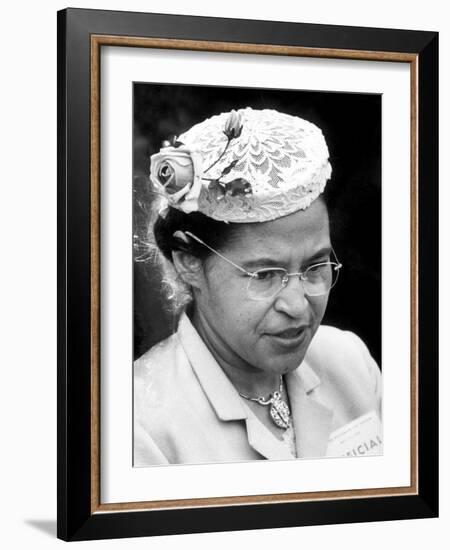 Rosa Parks Woman Who Touched Off Montgomery, Alabama Bus Boycott by African Americans-Paul Schutzer-Framed Premium Photographic Print