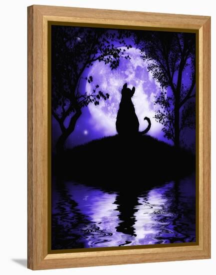 Rosalie's Moon-Julie Fain-Framed Stretched Canvas