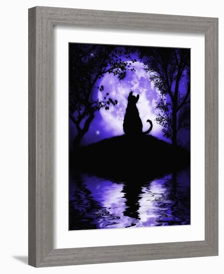 Rosalie's Moon-Julie Fain-Framed Art Print